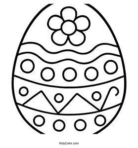 Color a Fun Decorated Easter Egg for Kids