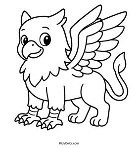 Fun Griffin Coloring Page for Kids