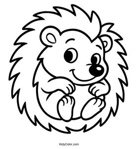 A Cartoon Hedgehog Curled Into A Ball