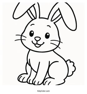 A Cartoon Pet Rabbit With Long Floppy Ears
