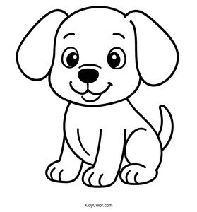 A Cartoon Puppy With Big Floppy Ears