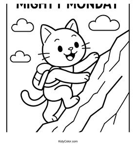 Adventurous Cat Climbing a Mountain - Mighty Monday