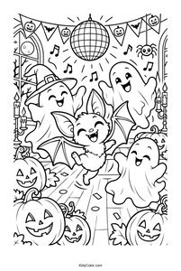 Bat Dancing with Happy Ghosts at a Party