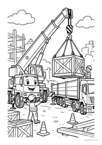 Crane Truck Loading Day