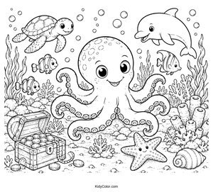 Friendly Octopus Underwater Adventure