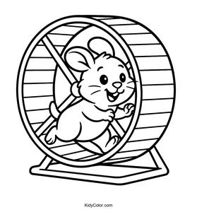 Hamster Running In A Wheel Ears Flopping And Paws Gripping