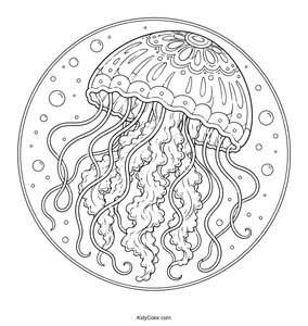 Intricate Jellyfish Mandala