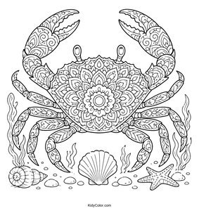Ornamental Crab and Sea Elements