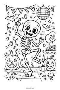 Skeleton Dancing at Halloween Party