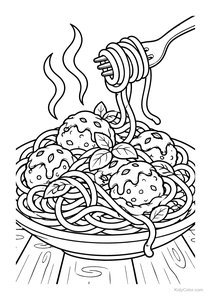 Spaghetti and Meatballs with Basil